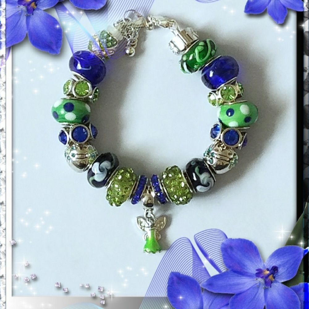 Pretty Tinkerbell Fairy Charm Bracelet
